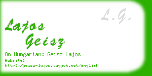 lajos geisz business card